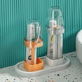 thumbnail image 1 of Toothbrush Holder Cup Set | ABS Material | Multi-Functional Toothbrush Rack and Mouthwash Cup | Inverted Design Prevents Limescale | Fits 22-26cm Toothbrush | Adult Use | 1 Piece, 1 of 6