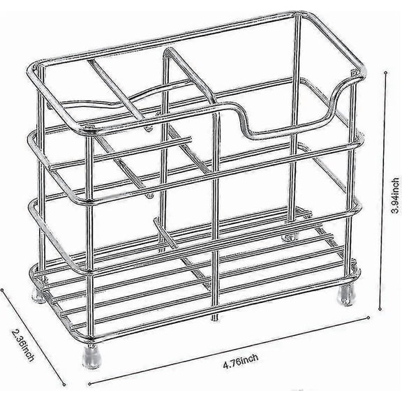 Toothbrush Holder For Bathroom, Small Stainless Steel Toothpaste Holder Bathroom Accessories OrganizerSilver