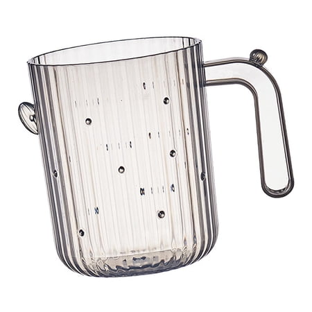 Toothbrush Holder Lightweight Water Cup,Reusable with Handle,Bathroom Tumbler, Bathroom Tumbler Cup for Tea,Fruit Juice Milk Travel Bathroom Grey
