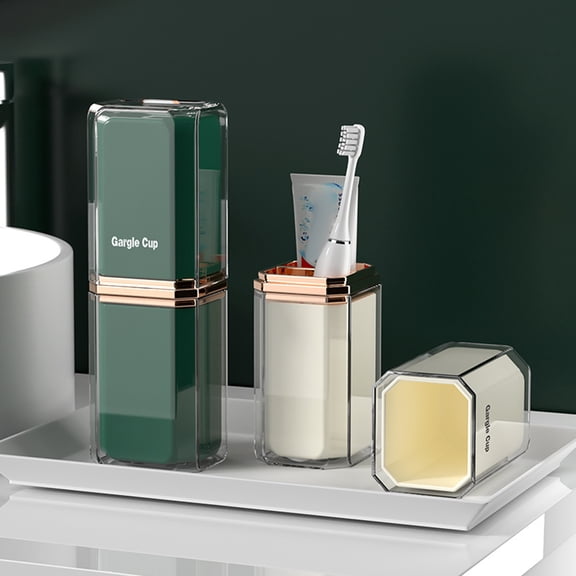 Toothbrush Holder Multifunctional Moisture-proof Portable Travel Toothpaste Organizer Mouthwash Cup for Outdoor