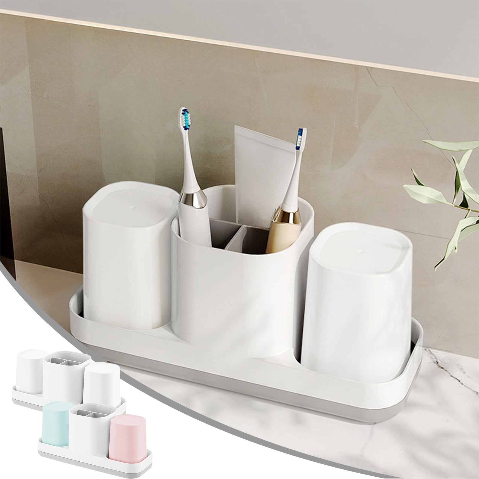 Toothbrush Holder Organizer Rack | Tooth Cup Storage Shelf ...