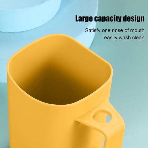 Toothbrush Holder Rinsing Cup Couple Toothbrush Cup Creatives Handle Jar Cup Plastic Thickened Stacked Cup