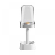 mDesign Toothbrush and Toothpaste Holder with Bathroom Cup, Clear/Soft ...