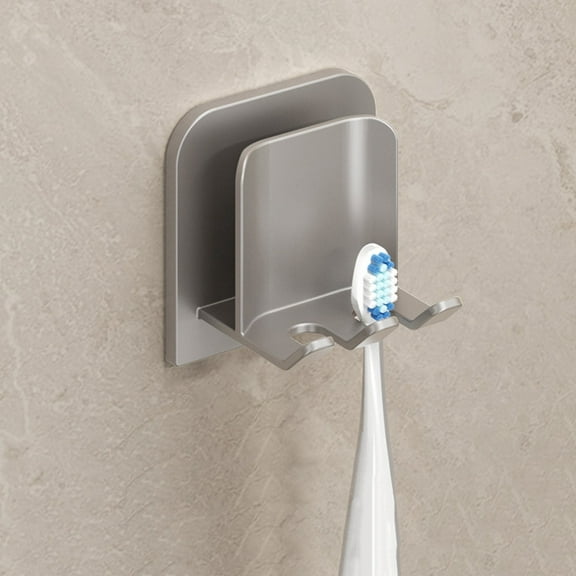 Toothbrush Holder, Toothbrush Holders for Bathroom, Stainless Steel Electric Toothbrush Holder Wall Mounted, Shower Toothbrush Toothpaste Holder, Bathroom Organizer Essentials