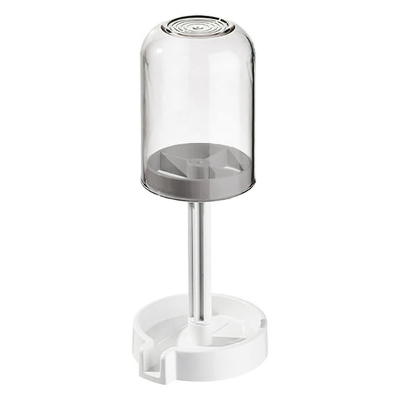 Toothbrush Holder (Toothbrush Stand, Bathroom Organizer), Gray Toothbrush Holder with Cup, 3 Slots Covered Bathroom Organizer, Toothbrush Holder, Bathroom Caddy, Oral Care Storage, Counter Organizer
