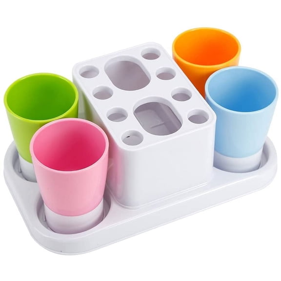 Toothbrush Holder and Large Organizer Stand for Bathroom