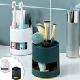 thumbnail image 1 of Toothbrush Holder with Drainage and 4 Compartments for Bathroom Countertop Organizer – Razor, Cosmetic Brush, and Toothpaste Storage, 1 of 7