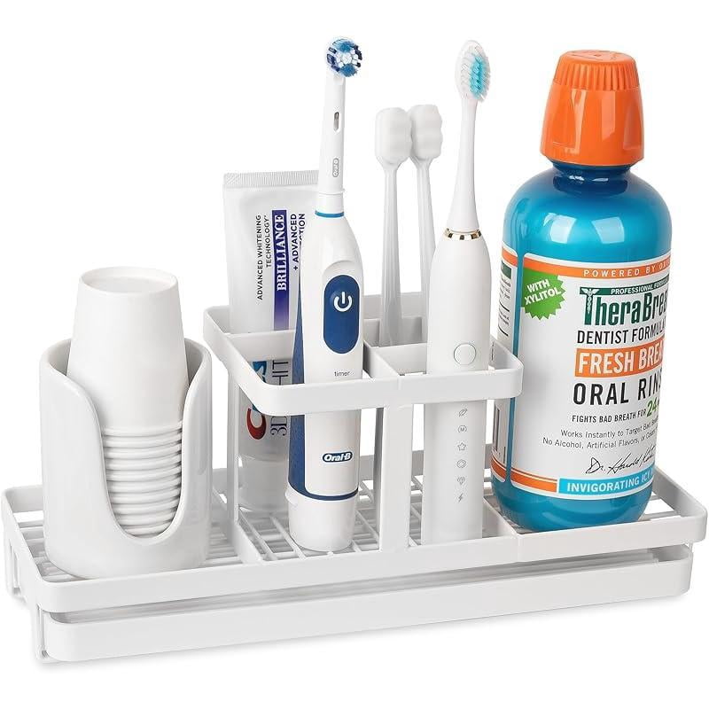Toothbrush Holders for Bathrooms, Carbon Steel Tooth Brushing Holder ...