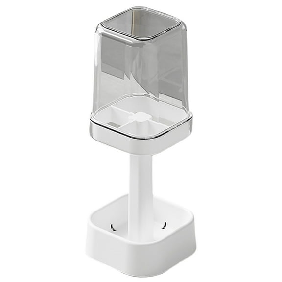 Ongmies Toothbrush Holder with Cover | Multifunctional Bathroom Storage Set | Sturdy Toothbrush Rack & Mouthwash Cup Holder for Families & Dorms