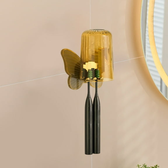 Toothbrush Holders For Bathrooms Toothbrush Set With Strong Suction Cup Cute Design And Toothpaste Holder For Childrens Bathroom Vanity Toothbrush Holder