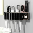 thumbnail image 1 of Toothbrush Holders For Bathrooms, Toothbrush Wall Mounted With Toothpaste Dispenser，With Toothbrush Cup,Tray Bathroom Toothbrush Toothpaste Dispenser, Usupdd 2025 Toothbrush Holders For, 1 of 7