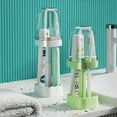 thumbnail image 1 of Toothbrush Holders with Cover, Toothpaste Holder Stand with 3Slots, Compatible with Electric Toothbrushes and Conventional Toothbrushes, Creative Bathroom Organizer Storage(Green), 1 of 6