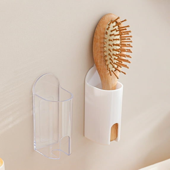 Toothbrush Holders For Bathroom No Punch Wall Mount Adhesive Toothbrush Storage Base Organizer Space Saving Design For Sink Area Toothbrush Organizer