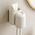 thumbnail image 1 of Toothbrush Holders For Bathrooms Shower Wall Mount Toothbrush Organizer With Mouthwash Cup Easy To Clean Toothbrush Hanger, 1 of 6