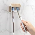 thumbnail image 1 of Toothbrush Holders Wall Mounted with Cover, Electric Tooth Brushing Holder for Bathroom, 2 Slots Self Adhesive Toothbrush Organizer, Toothbrush Stand for Family, Kids (1, Wood Grain), 1 of 14