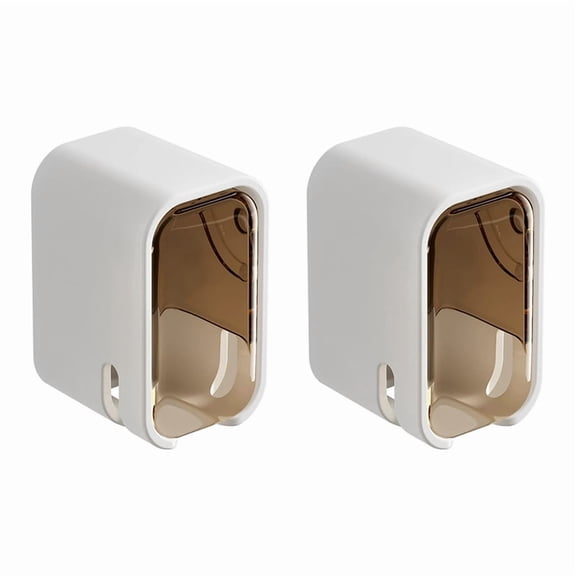 Toothbrush Holders for Bathroom with Single Slot Design Single Dispenser Toothbrush Holder for Family Travel Tea Color