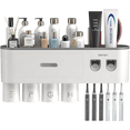 thumbnail image 1 of Toothbrush Holders for Bathrooms,Automatic Toothpaste Dispenser Wall Mounted Toothbrush Holder with 6 Toothbrush Slots and 4 Cup, 1 of 6