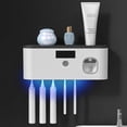 thumbnail image 1 of Toothbrush Holders for Bathrooms, Toothbrush Sanitizer Holder for Kids and Adult, Electric Toothbrush Holders Wall Mounted with Toothpaste Dispenser, 1 of 3