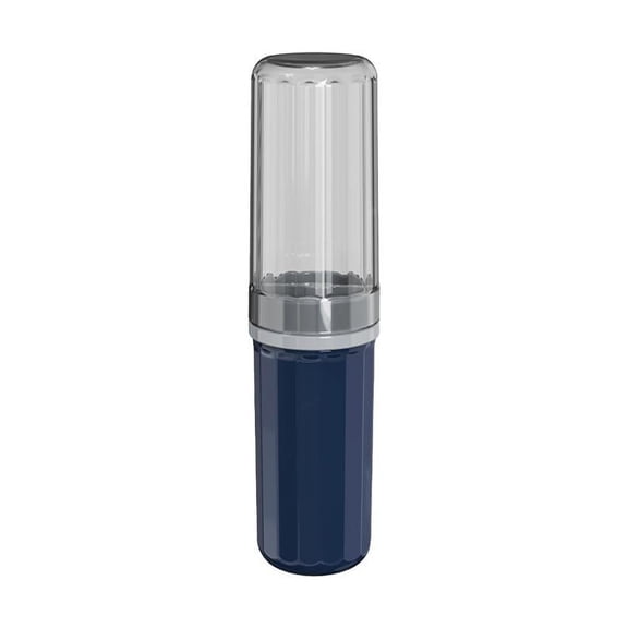 Toothbrush Portable Travel Rinse Cup and Toothbrush Set with Good Storage and Sealing Comfortable Grip and No Leakage Household Mouthwash Cups Travel Essentials 1Pc Blue