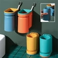 thumbnail image 1 of Toothbrush Rack with Wall Mounted Storage Box for Oral Care Essentials Featuring Punching Mouthwash Cup and Toothbrush Cup for Organized Bathroom Countertop and Couples Use Topliu, 1 of 7