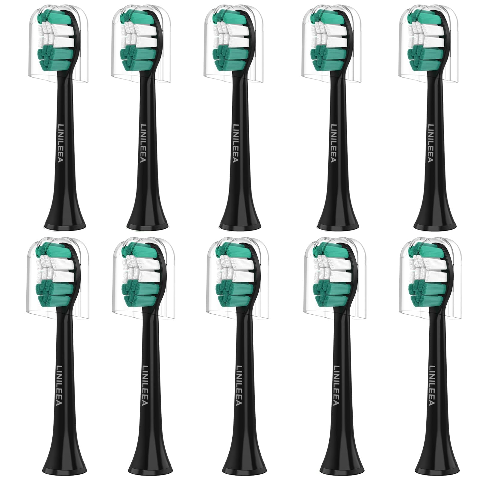 Toothbrush Replacement Heads Compatible NG01 with AquaSonic Black Series Tooth Brush, for Black