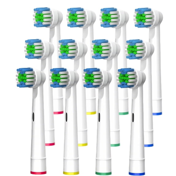 Toothbrush Replacement Heads, Compatible with Oral B Braun Replacement Brush Heads, 12 Pcs Professional Electric Brush Heads for Oral B Replacement Heads Refill, White