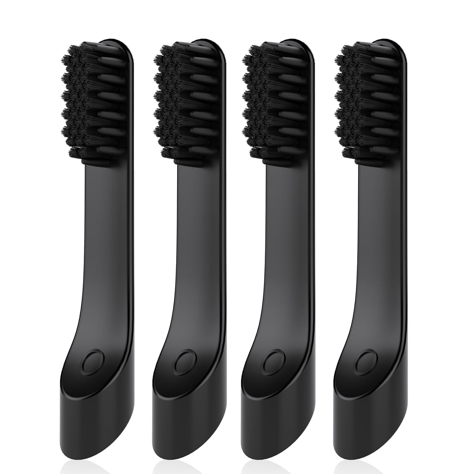 Toothbrush Replacement Heads for Quip - Adult Refill Electric Toothbrush Heads, Black, 4-Pack