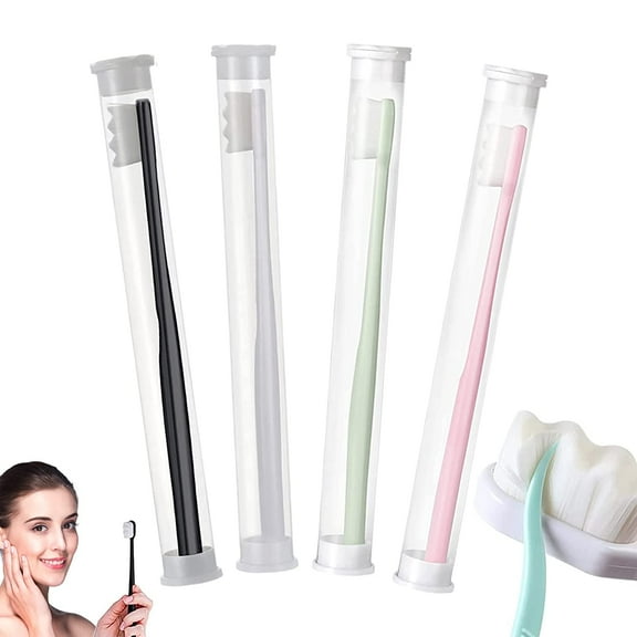 Toothbrush , Scheam 4 Packs Toothbrush Nano, Nordic-Inspired Premium Nano Toothbrush,Ultra-fine Soft Toothbrush with 20000 Soft Bristles,for Sensitive Gums and Teeth ( Wave Bristle)Mother's Day Gift