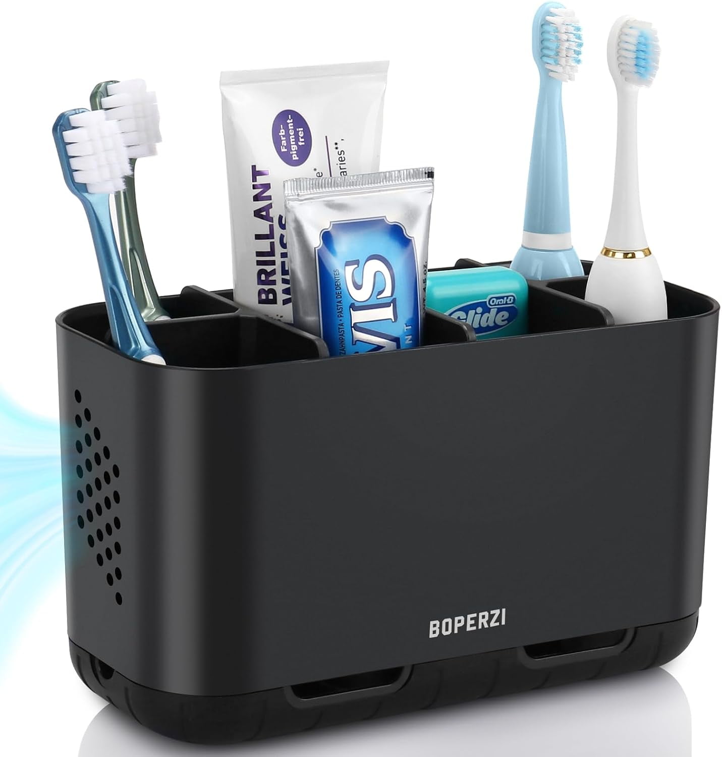 Toothbrush and Toothpaste Holder Drainage for Bathroom Countertop with ...