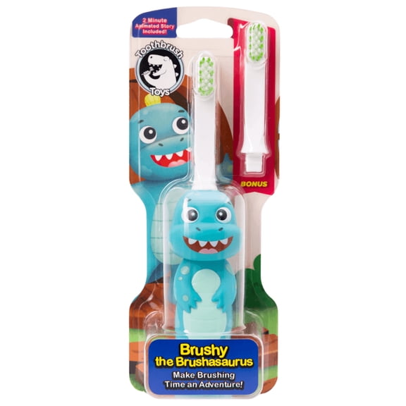 Toothbrush Toys Brushasaurus Kids Soft Bristle Toothbrush, Dinosaur Design