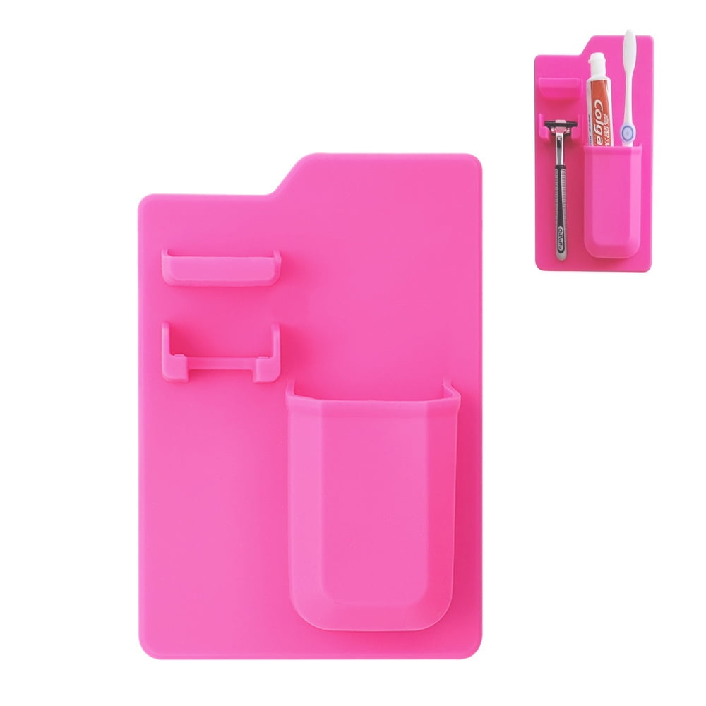 Toothbrush and Razor holder - with silicone grip technology, removable ...