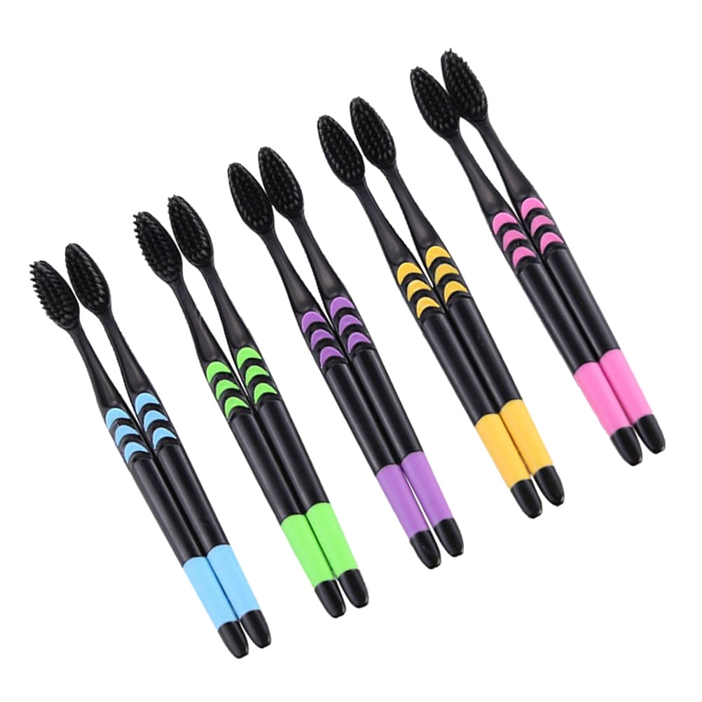 Raindrops Bamboo Charcoal Toothbrush Set Eco Friendly Handle Brush for ...
