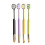 Adult Manual Toothbrushes with Soft Bristles- Ultra Gentle Cleaning with Wide Head for Sensitive Teeth & Braces Care,1 Pack