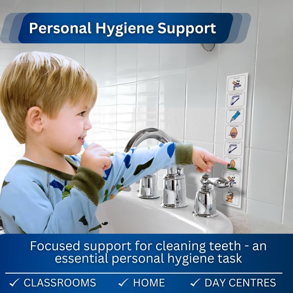 Toothbrushing Visual Schedule Chart for Kids 1 Pack