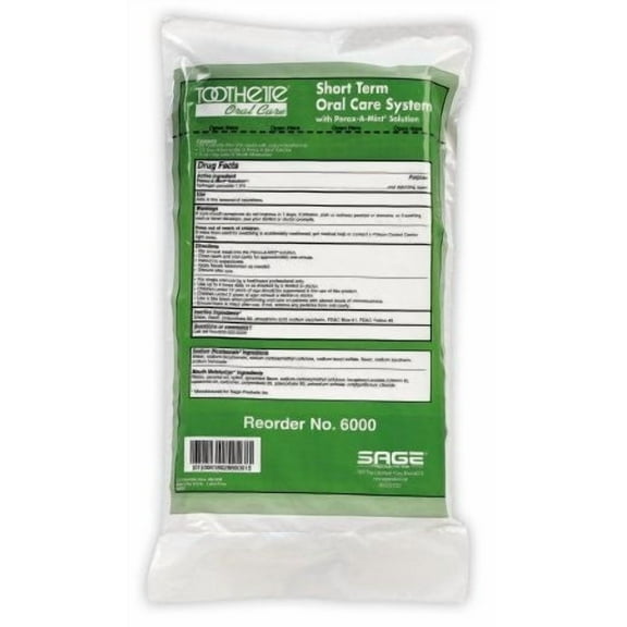 Toothette Short-Term Swab System with Perox-A-Mint Solution ''44 ml, 1 Count''