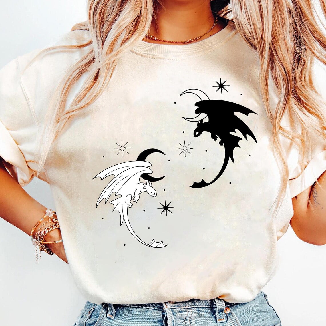 Toothless And Light Fury Shirt, Toothless Dragon Shirt, How To Train ...