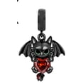 thumbnail image 1 of Toothless Dragon With Red Stone Charm .5 Inch Tall Pendant Necklace, 1 of 1