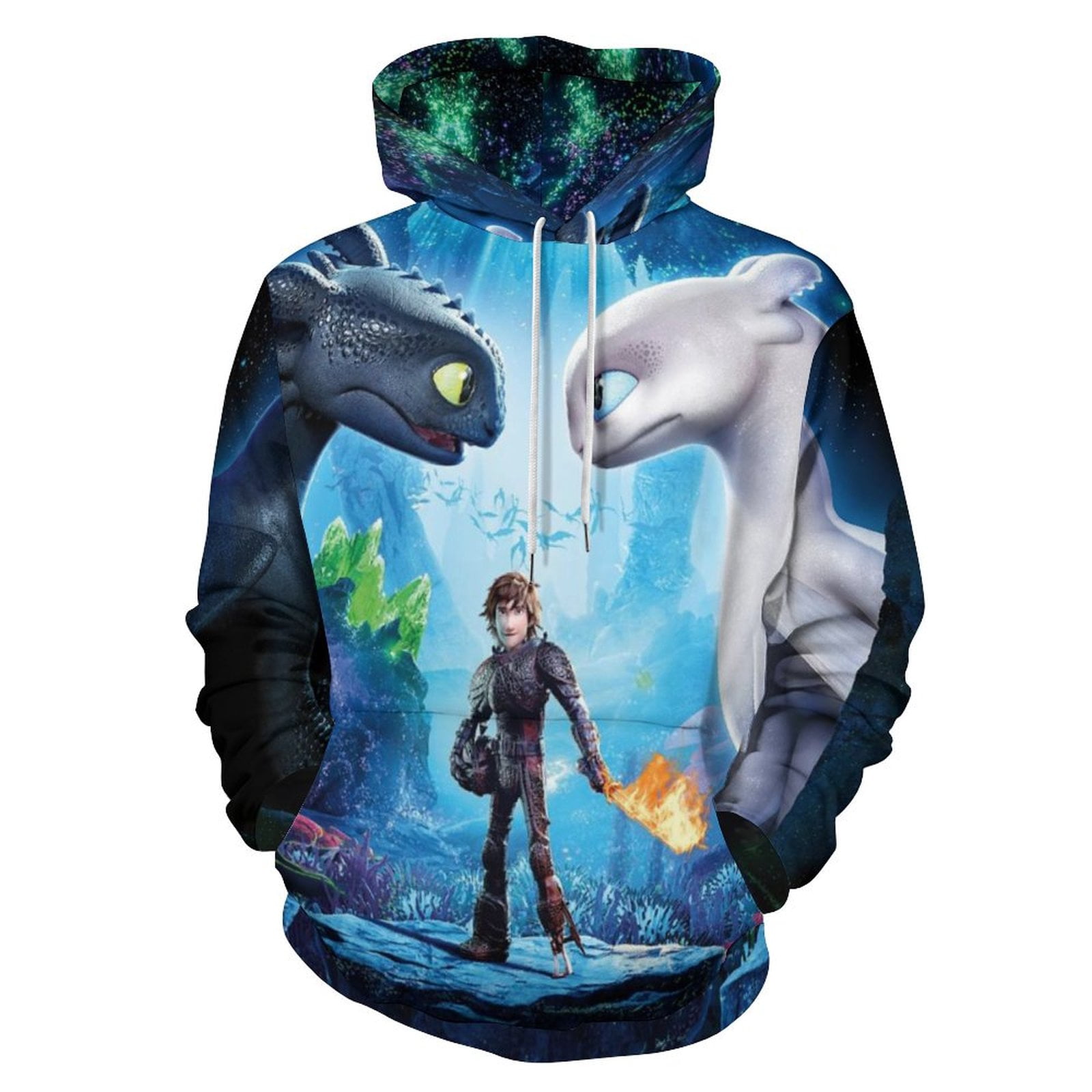 Adult Dragon Hoodie With Ears Cosplay Costume Hooded Sweatshirt Movie Dragon Pullover Coat Jacket - View #5