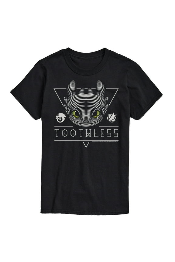 - Toothless Line Art - Men's Short Sleeve Graphic T-Shirt