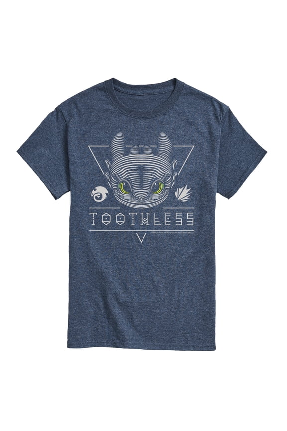 - Toothless Line Art - Men's Short Sleeve Graphic T-Shirt