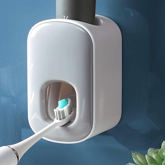 Toothpaste Dispenser Wall Mounted for Bathroom Automatic Toothpaste Squeezer for Kids and Adult (Grey-1Pcs)