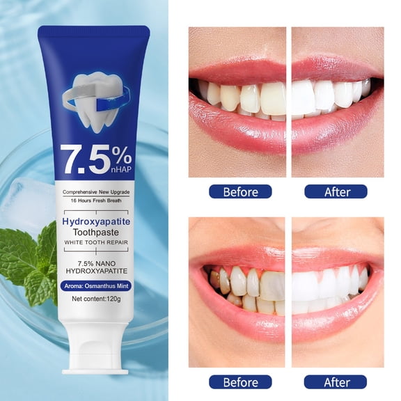 Toothpaste, Hydroxyapatite Toothpaste, Mint Toothpaste for Fresh Breath, Reduces Stains and Cleans Teeth 120g