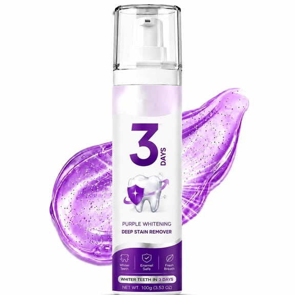 Toothpaste, Hydroxyapatite Toothpaste, Purple Toothpaste Freshens Breath, Effectively Remove Tooth Stains, 3.53 fl OZ