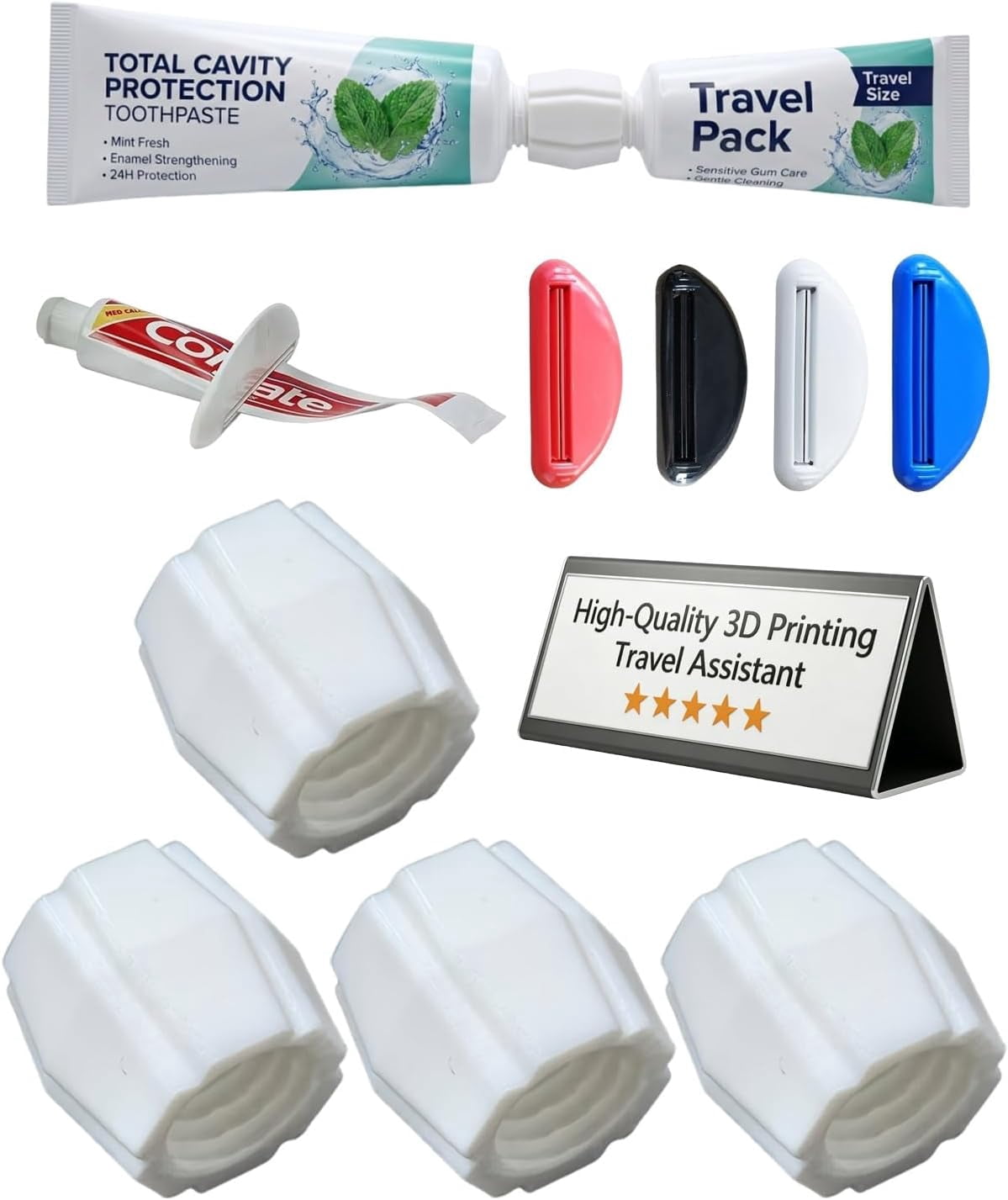 Toothpaste Refill Adapter Travel Size Transfer Tube Filler Connector ...