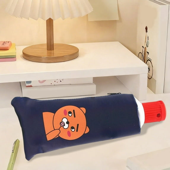 Toothpaste-Shaped Pencil Case, Cute Stationery Box with Built-in Sharpener, Large Capacity Storage Pencil Pouch for Office, Home, and Daily Use
