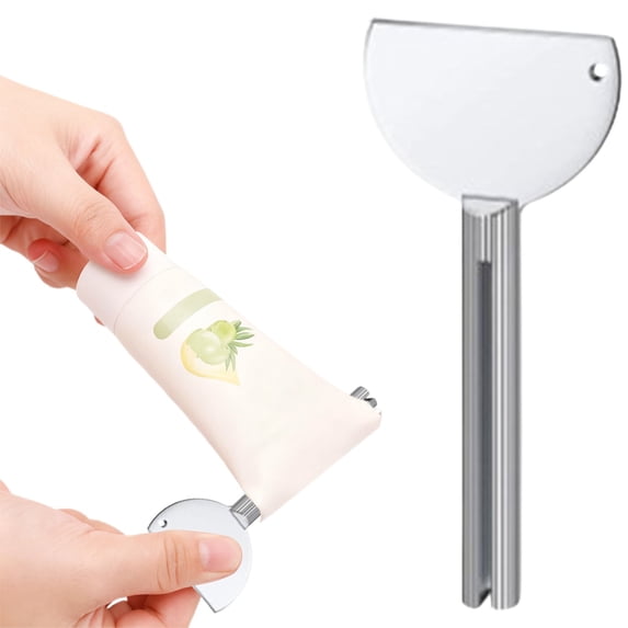 Toothpaste Squeezer, 1 Pack Metal Tube Squeezer Key Stainless Steel Toothpaste Roller Tube Wringer,Toothpaste Squeezer Tube Wringers for Toothpaste Paint Cosmetic Cream Dye Home Use,semi-arc shape