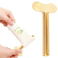 thumbnail image 1 of Toothpaste Squeezer, 1 Pack Metal Tube Squeezer Key Stainless Steel Toothpaste Roller Tube Wringer,Toothpaste Squeezer Tube Wringers for Toothpaste Paint Cosmetic Cream Dye Home Use,Gold wavy, 1 of 4