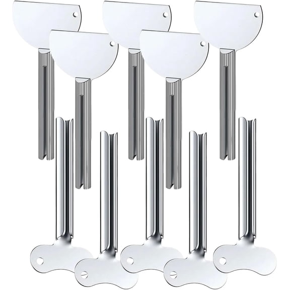 Toothpaste Squeezer, 2026 New Metal Tube Squeezer Key, Manual Toothpaste Roller Tube Wringer for Paint, Cream, Cosmetic and Hair Dye (10 Pcs)