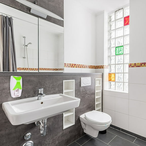 Toothpaste Squeezer Dispenser Set | Automatic Hands-Free Pump | Organizer Holds 5 Toothbrushes | No Waste Hygienic Design | Fits Any Toothpaste Tube | 13x5.5x4.5cm Hanger | 1 Set