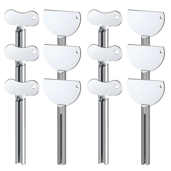 Toothpaste Squeezer, Metal Tube Squeezer Key Stainless Steel Toothpaste Roller Tube Wringer for Paint, Cream, Cosmetic and Hair Dye